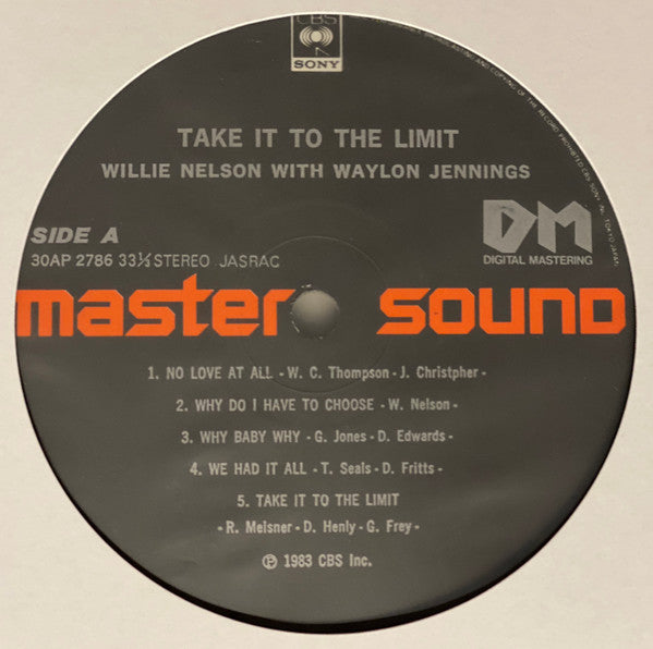 Waylon Jennings & Willie Nelson - Take It To The Limit (Vinyl, LP, Album, Stereo) Near Mint (NM or M-) / Near Mint (NM or M-)
