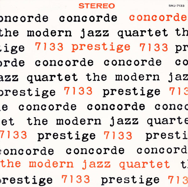 The Modern Jazz Quartet - Concorde (Vinyl, LP, Album, Reissue, Stereo) Very Good Plus (VG+) / Very Good Plus (VG+)