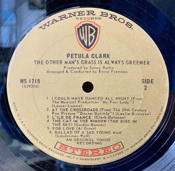 Petula Clark - The Other Man's Grass Is Always Greener (Vinyl, LP, Album, Stereo) Very Good (VG) / Good (G)