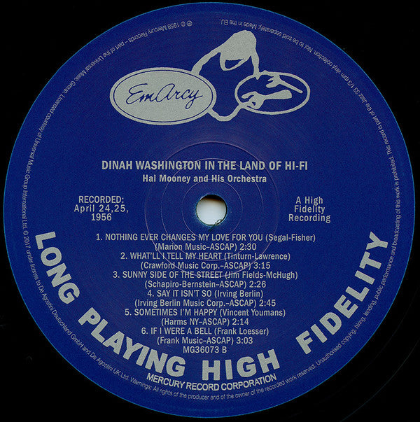 Dinah Washington - In The Land Of Hi-Fi (Vinyl, LP, Album, Reissue) Very Good Plus (VG+) / Near Mint (NM or M-)