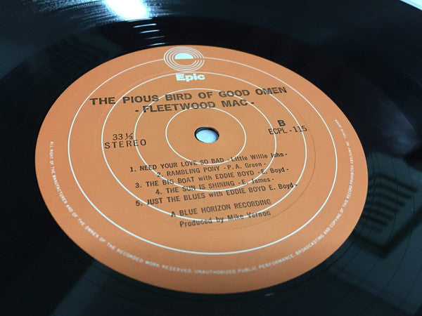 Fleetwood Mac - The Pious Bird Of Good Omen (Vinyl, LP, Compilation) Very Good Plus (VG+) / Very Good Plus (VG+)