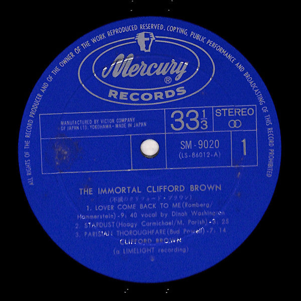 Clifford Brown - The Immortal Clifford Brown (2xVinyl, LP, Compilation, Mono) Good Plus (G+) / Very Good Plus (VG+)