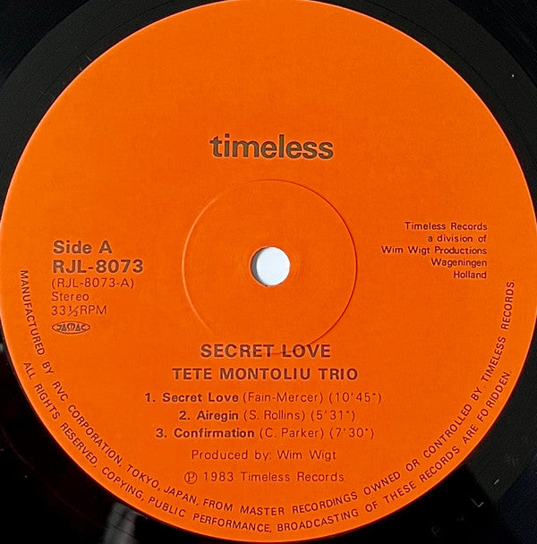 Tete Montoliu Trio - Secret Love (Vinyl, LP, Album, Stereo) Very Good Plus (VG+) / Very Good Plus (VG+)