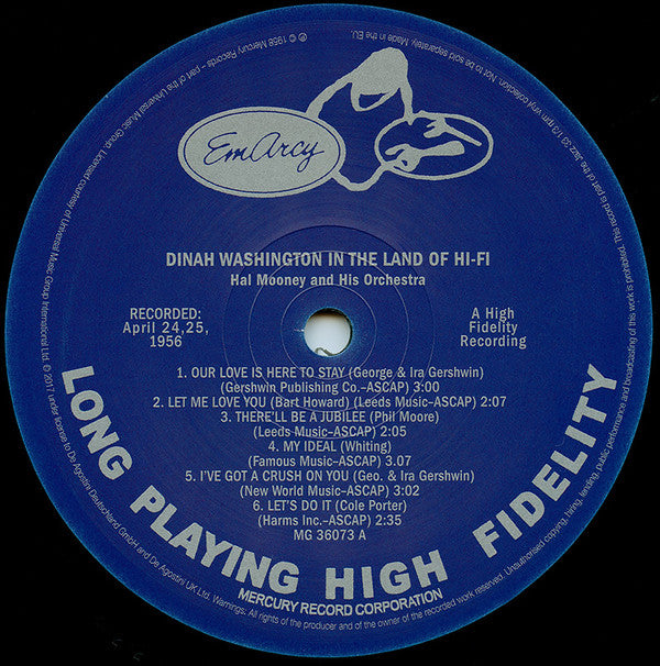Dinah Washington - In The Land Of Hi-Fi (Vinyl, LP, Album, Reissue) Very Good Plus (VG+) / Near Mint (NM or M-)