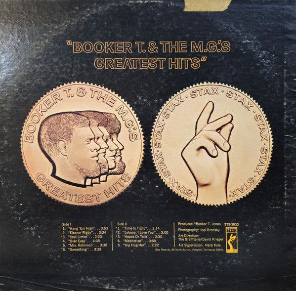 Booker T & The MG's - Booker T. & The M.G.'s Greatest Hits (Vinyl, LP, Compilation, Stereo) Very Good (VG) / Very Good (VG)