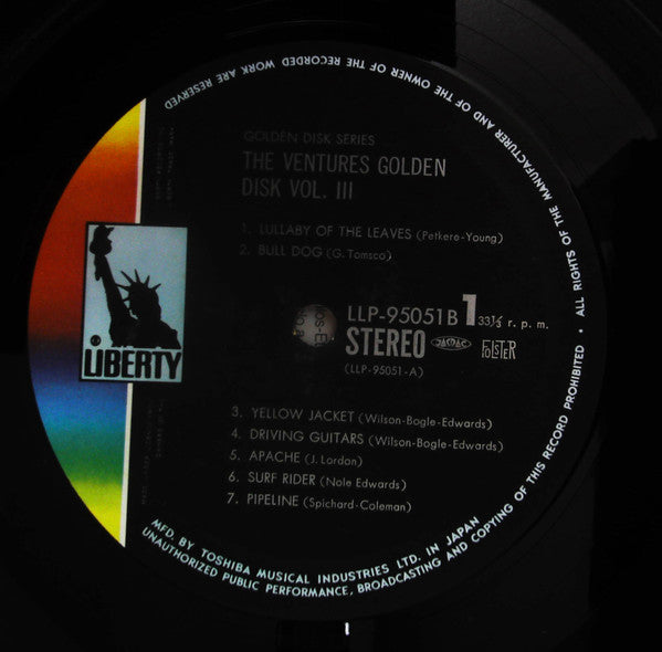 The Ventures - Golden Disk Vol.3 (2xVinyl, LP, Compilation, Stereo) Good Plus (G+) / Very Good (VG)