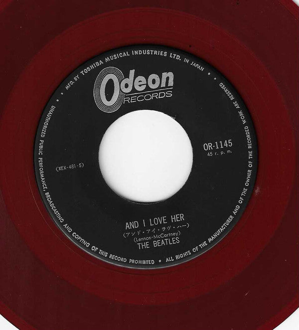 The Beatles - And I Love Her / If I Fell (Vinyl, 7", 45 RPM, Single, Reissue) Very Good (VG) / Very Good (VG)