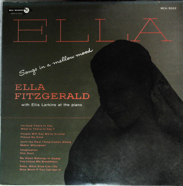 Ella Fitzgerald - Ella - Songs In A Mellow Mood (Vinyl, LP, Album, Mono) Very Good Plus (VG+) / Good Plus (G+)
