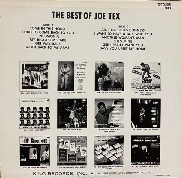 Joe Tex - The Best Of Joe Tex (Vinyl, LP, Compilation, Reissue) Very Good (VG) / Very Good (VG)