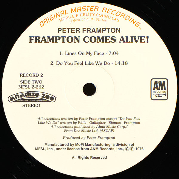 Peter Frampton - Frampton Comes Alive (2xVinyl, LP, Album, Limited Edition, Numbered, Reissue, Remastered, Stereo) Very Good Plus (VG+) / Very Good Plus (VG+)