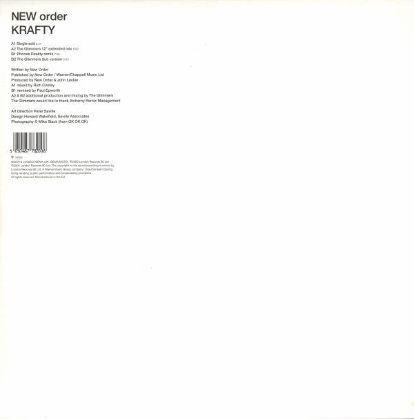New Order - Krafty (Vinyl, 12", 33 ⅓ RPM, Single) Very Good (VG) / Very Good (VG)