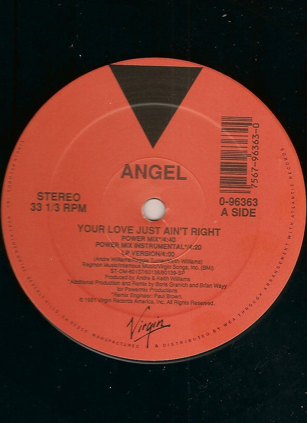 Angel Ferreira - Your Love Just Ain't Right (Vinyl, 12", 33 ⅓ RPM) Very Good Plus (VG+) / Very Good (VG)