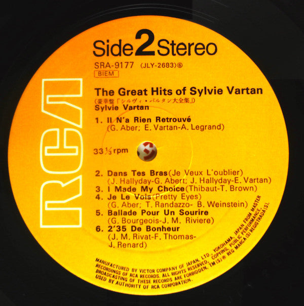 Sylvie Vartan - The Great Hits Of (Vinyl, LP, Compilation)
