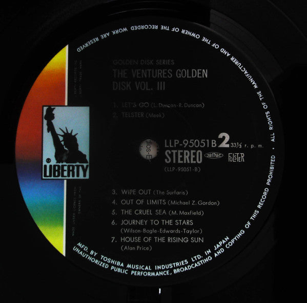 The Ventures - Golden Disk Vol.3 (2xVinyl, LP, Compilation, Stereo) Good Plus (G+) / Very Good (VG)