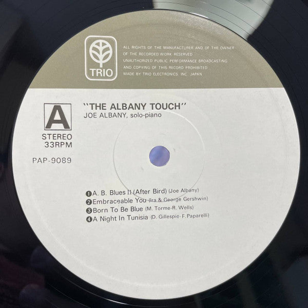 Joe Albany - The Albany Touch (Vinyl, LP, Album) Near Mint (NM or M-) / Very Good (VG)