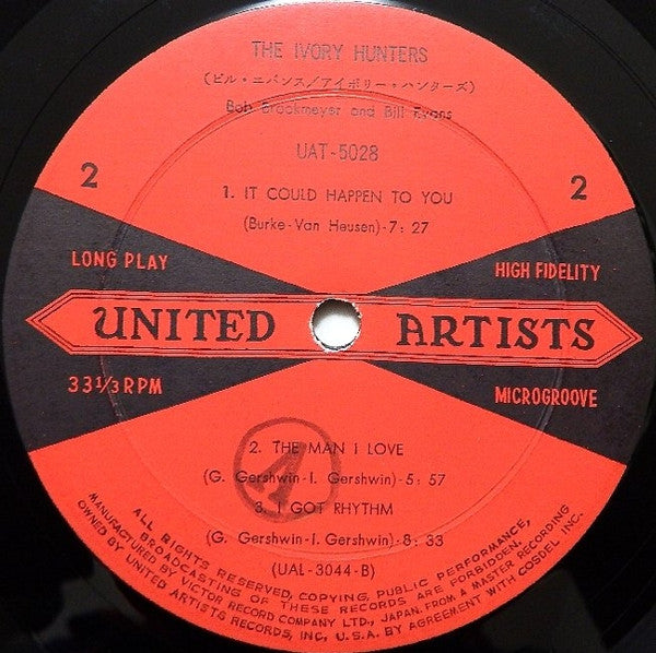 Bob Brookmeyer - The Ivory Hunters (Vinyl, LP, Album, Mono) Very Good Plus (VG+) / Very Good (VG)
