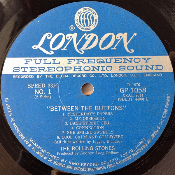 The Rolling Stones - Between The Buttons = ビトゥイーン・ザ・バトンズ (Vinyl, LP, Album, Limited Edition, Reissue, Stereo) Very Good Plus (VG+) / Very Good Plus (VG+)