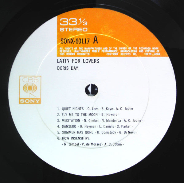 Doris Day - Latin For Lovers (Vinyl, LP, Album, Reissue, Stereo) Very Good Plus (VG+) / Very Good (VG)