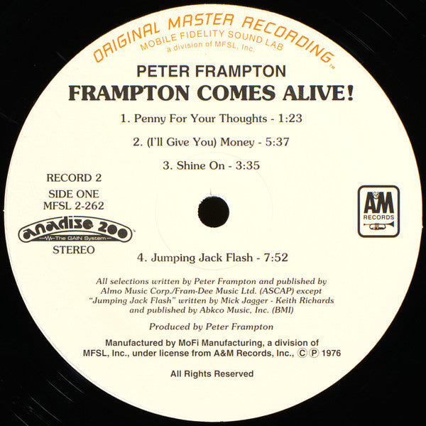 Peter Frampton - Frampton Comes Alive (2xVinyl, LP, Album, Limited Edition, Numbered, Reissue, Remastered, Stereo) Very Good Plus (VG+) / Very Good Plus (VG+)