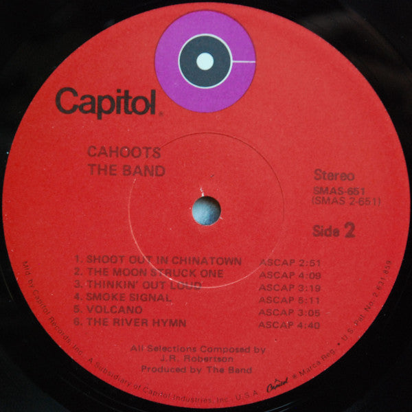 The Band - Cahoots (Vinyl, LP, Album, Stereo) Very Good (VG) / Very Good Plus (VG+)