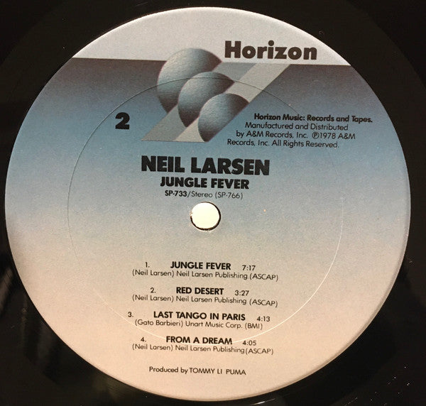 Neil Larsen - Jungle Fever (Vinyl, LP, Album) Very Good Plus (VG+) / Very Good Plus (VG+)