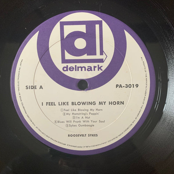 Roosevelt Sykes - Feel Like Blowing My Horn (Vinyl, LP, Album, Stereo) Near Mint (NM or M-) / Very Good Plus (VG+)