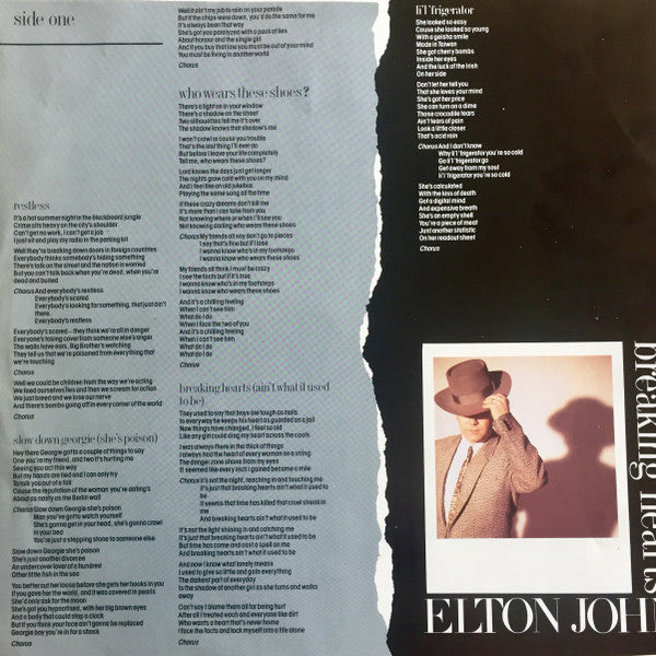 Elton John - Breaking Hearts (Vinyl, LP, Album)