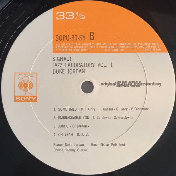 Duke Jordan - Jazz Laboratory Series Vol. 1 (Vinyl, LP, Album, Reis...
