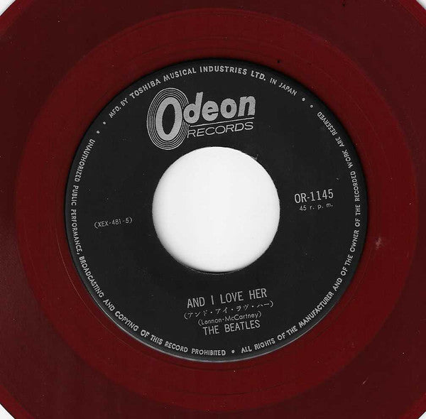The Beatles - And I Love Her / If I Fell (Vinyl, 7", 45 RPM, Single, Reissue) Very Good (VG) / Very Good (VG)