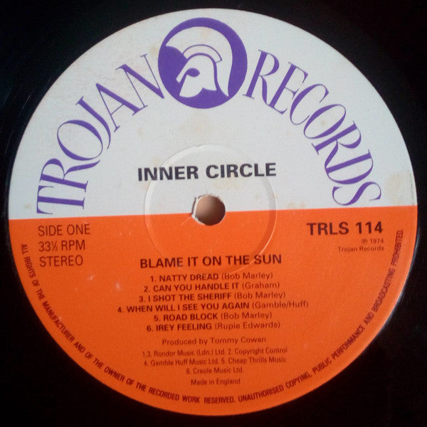 Inner Circle - Blame It On The Sun (Vinyl, LP, Album, Reissue) Very Good (VG) / Very Good Plus (VG+)