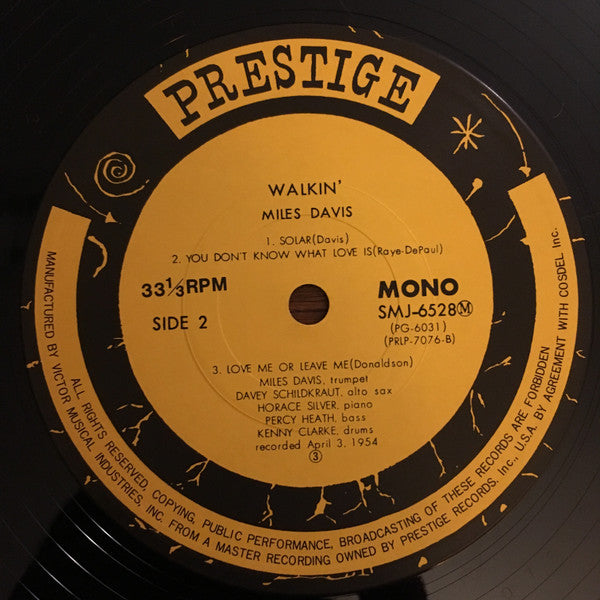 Miles Davis All Stars - Walkin' (Vinyl, LP, Album, Compilation, Rei...