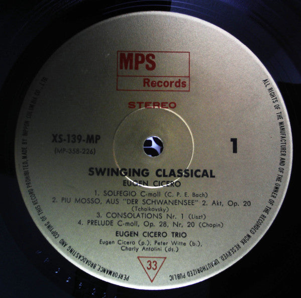 Eugen Cicero - Swinging Classics (Vinyl, LP) Very Good (VG) / Good Plus (G+)