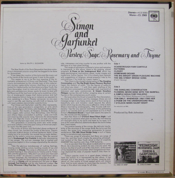 Simon & Garfunkel - Parsley, Sage, Rosemary And Thyme (Vinyl, LP, Album, Reissue) Good Plus (G+) / Good Plus (G+)