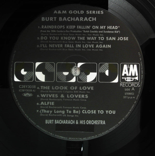 Burt Bacharach - A&M Gold Series (Vinyl, LP, Compilation) Very Good Plus (VG+) / Very Good (VG)