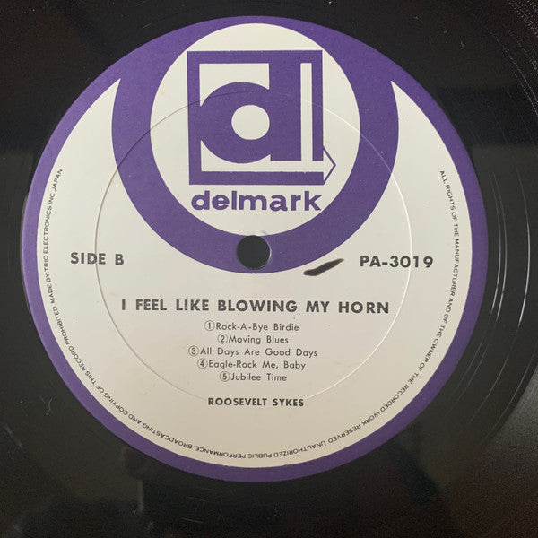 Roosevelt Sykes - Feel Like Blowing My Horn (Vinyl, LP, Album, Stereo) Near Mint (NM or M-) / Very Good Plus (VG+)