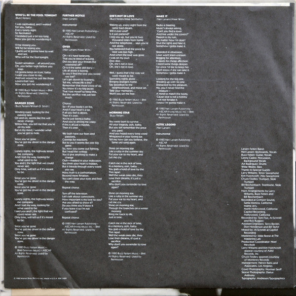 Larsen-Feiten Band - Larsen-Feiten Band (Vinyl, LP, Album) Very Good Plus (VG+) / Very Good Plus (VG+)