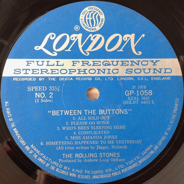 The Rolling Stones - Between The Buttons = ビトゥイーン・ザ・バトンズ (Vinyl, LP, Album, Limited Edition, Reissue, Stereo) Very Good Plus (VG+) / Very Good Plus (VG+)