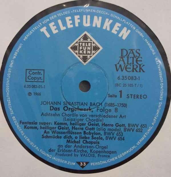 Michel Chapuis - Das Orgelwerk = Organ Works = L'Œuvre D'Orgue Vol. 8 (2xVinyl, Box Set, LP, Compilation, Reissue, Stereo) Very Good Plus (VG+) / Very Good (VG)