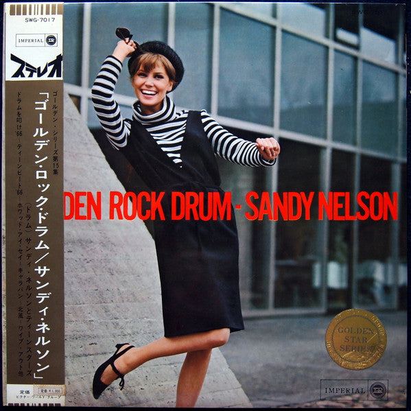 Sandy Nelson - Golden Rock Drum (Vinyl, LP, Compilation) Very Good (VG) / Good Plus (G+)
