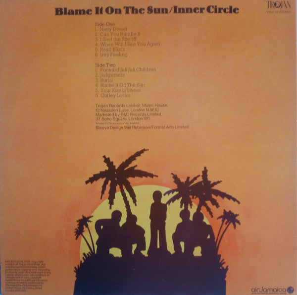 Inner Circle - Blame It On The Sun (Vinyl, LP, Album, Reissue) Very Good (VG) / Very Good Plus (VG+)