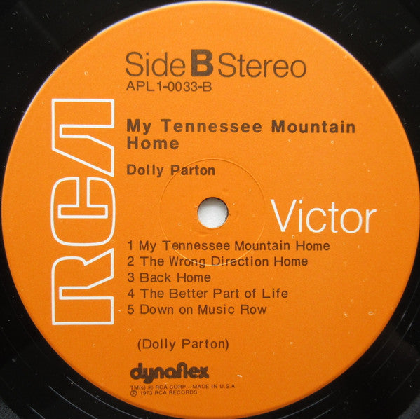 Dolly Parton - My Tennessee Mountain Home (Vinyl, LP, Album, Stereo) Very Good Plus (VG+) / Very Good Plus (VG+)