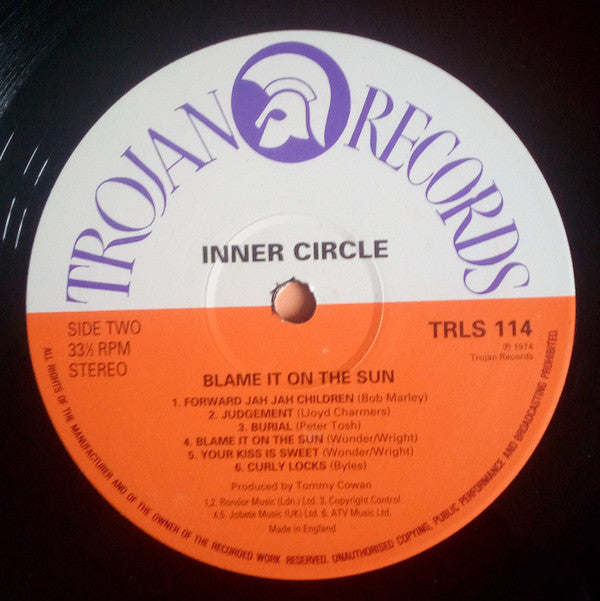 Inner Circle - Blame It On The Sun (Vinyl, LP, Album, Reissue) Very Good (VG) / Very Good Plus (VG+)