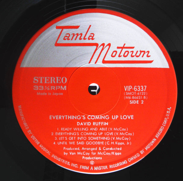 David Ruffin - Everything's Coming Up Love (Vinyl, LP) Very Good Plus (VG+) / Very Good (VG)