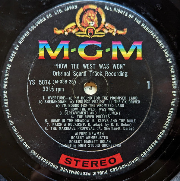 Alfred Newman - How The West Was Won = 西部開拓史 (Vinyl, LP, Stereo) Very Good Plus (VG+) / Very Good (VG)