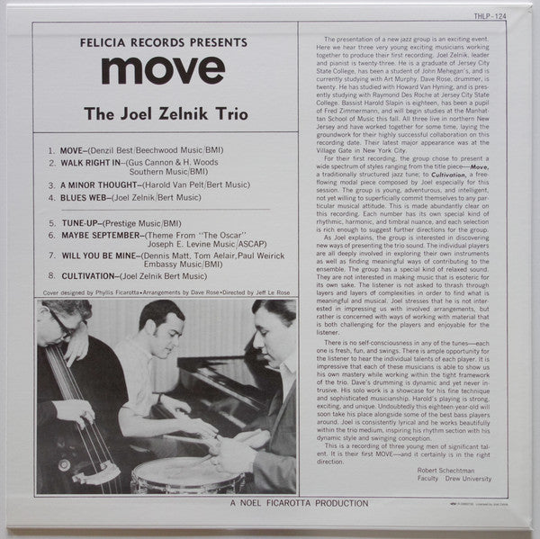 Joel Zelnik Trio - Move (Vinyl, LP, Album, Limited Edition, Reissue) Very Good Plus (VG+) / Near Mint (NM or M-)