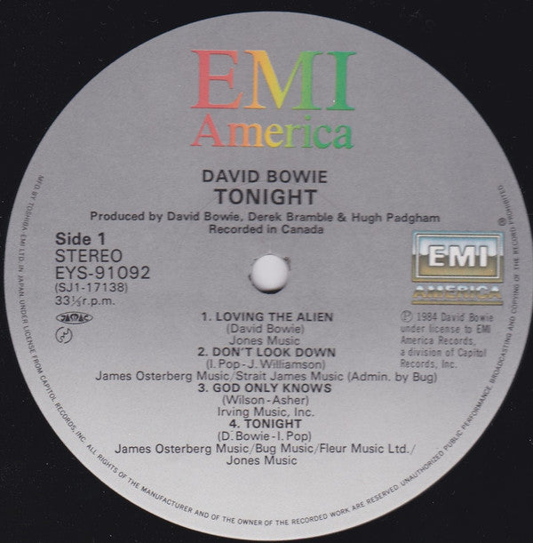 David Bowie - Tonight (Vinyl, LP, Album)