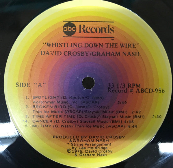 Crosby & Nash - Whistling Down The Wire (Vinyl, LP, Album) Good Plus (G+) / Very Good (VG)
