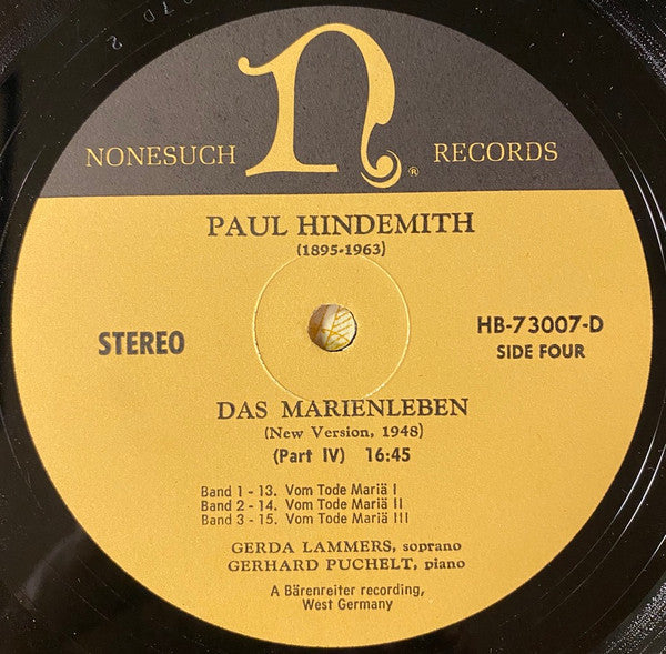 Paul Hindemith - Das Marienleben (New Version, 1948) (2xVinyl, Box Set, LP, Album, Stereo) Very Good Plus (VG+) / Very Good Plus (VG+)