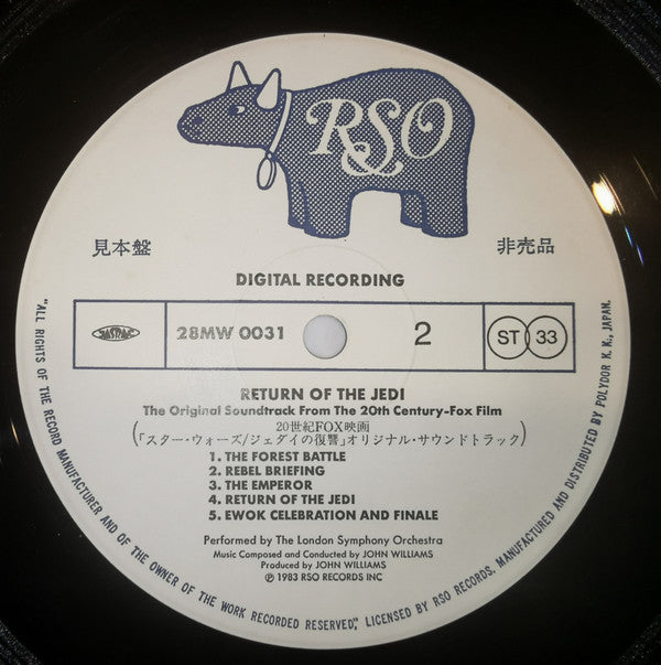 John Williams (4) - Star Wars : Return Of The Jedi (The Original Motion Picture Soundtrack) (Vinyl, LP, Album, Promo) Good Plus (G+) / Very Good (VG)