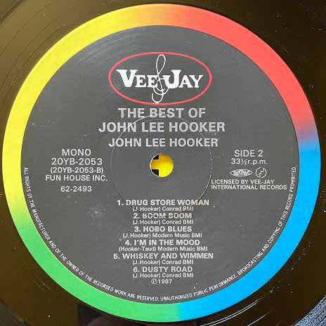 John Lee Hooker - The Best Of John Lee Hooker (Vinyl, LP, Compilation, Reissue, Mono) Very Good Plus (VG+) / Very Good Plus (VG+)